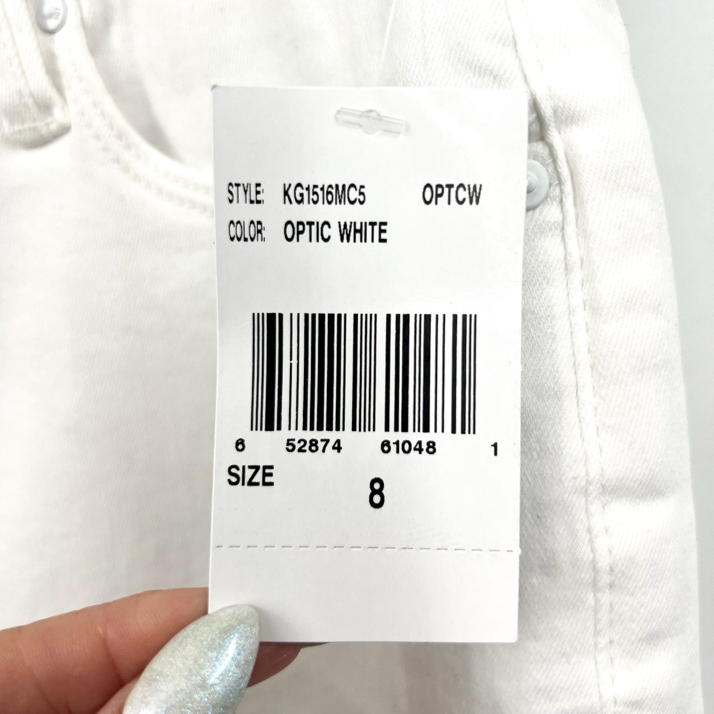 KUT FROM THE KLOTH Meg Wide Leg Jeans Size 8 Optic White High-Rise Fab Ab NWT