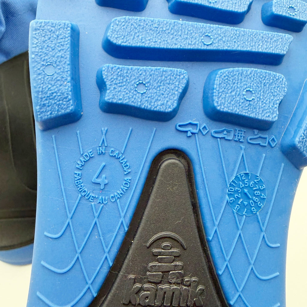 Kamik Kids Snobuster Winter Boots US 4 EU 36 Grey Blue Waterproof NIB