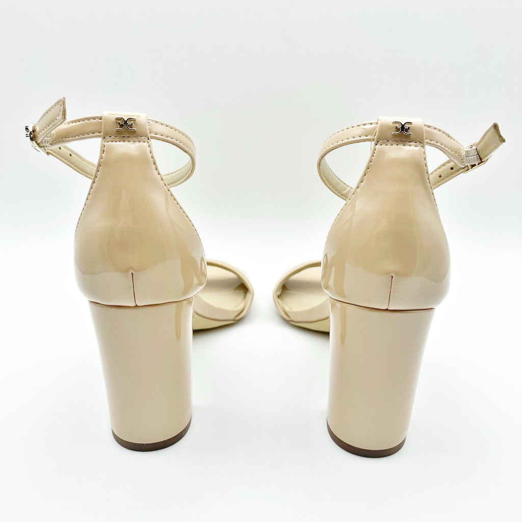 Sam Edelman Womens Robyn Heeled Sandal US 7.5 M EU 38 Beige Leather NIB