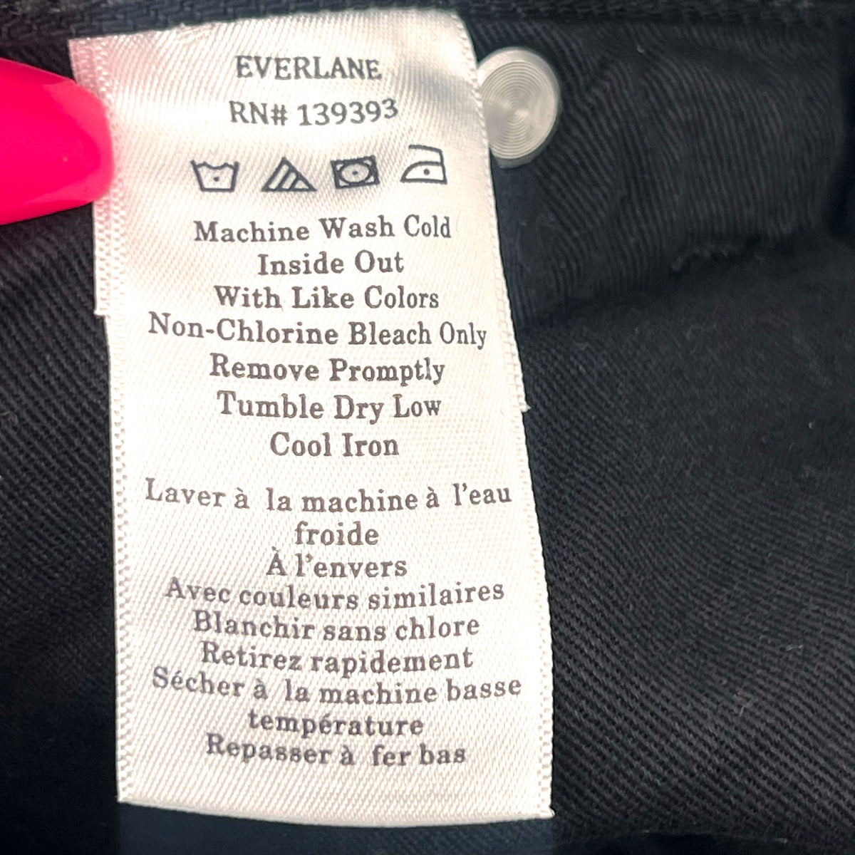 EVERLANE Uniform Men's Slim Jeans 34x32 Black 4-Way Stretch Organic NWT
