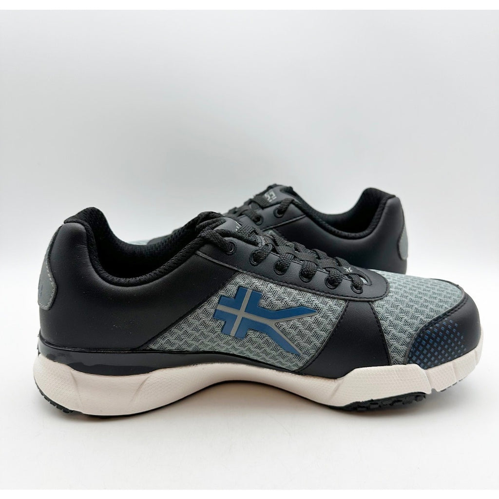 KURU Mens Quantum Athletic Shoes Size 8.5 WIDE Black White Gray Sneakers NWOB