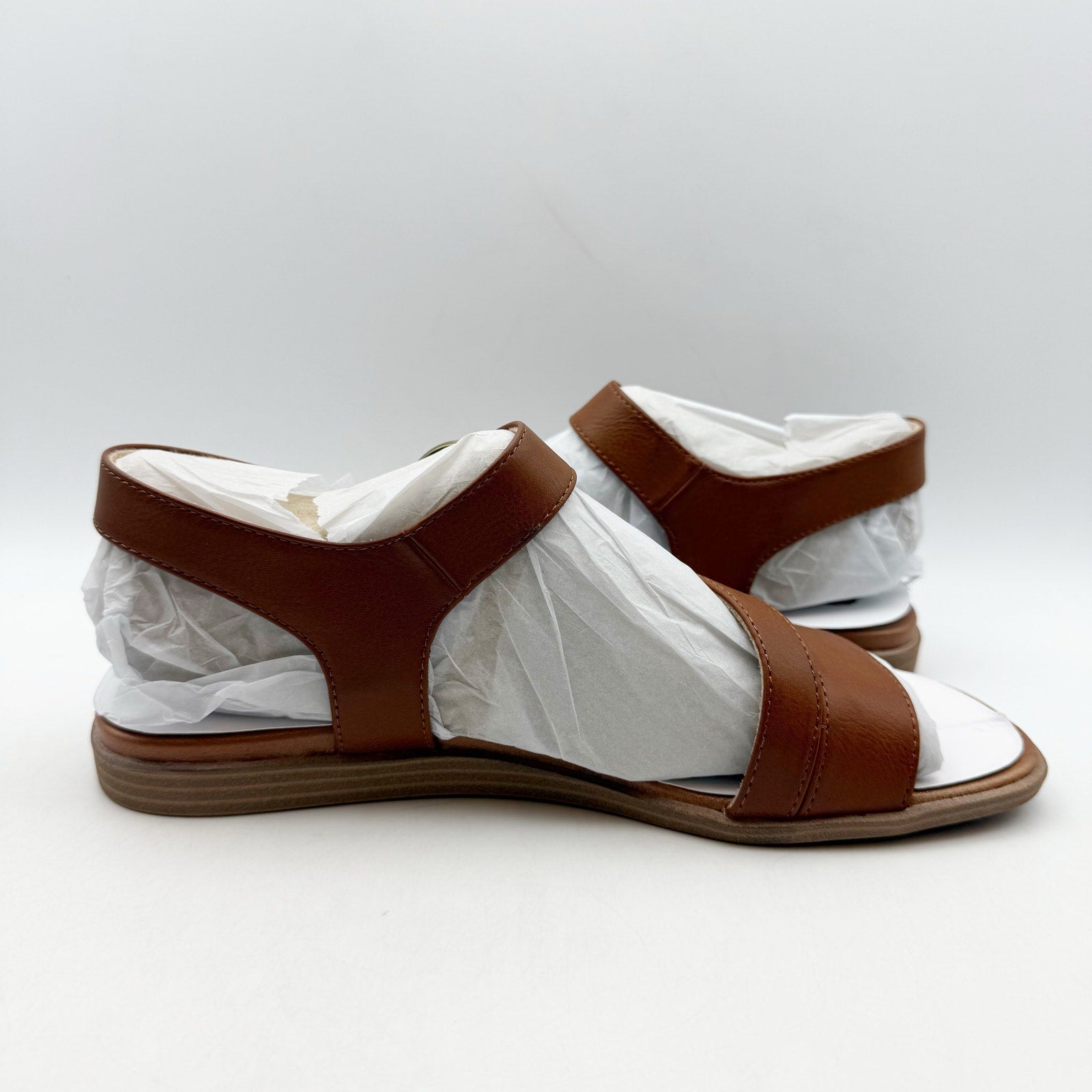 SOUL Naturalizer Womens Jayvee Sandals US 9.5 Wide Brown Vegan Leather NIB