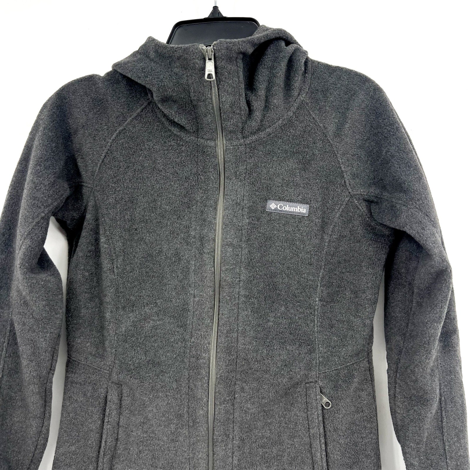 COLUMBIA Womens Benton Springs II Hoodie Jacket Small Dark Gray Full Zip NWOT