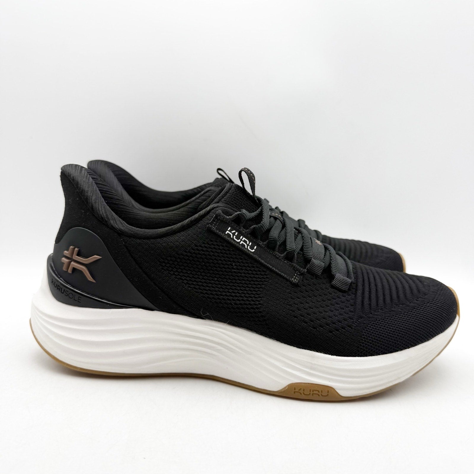 Kuru Womens Atom 2 Athletic Shoes US 9.5 Wide Black Sneakers NWOB