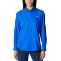 COLUMBIA Women’s PFG Tamiami II Long Sleeve Shirt XL Blue Macaw UPF 40 NWT