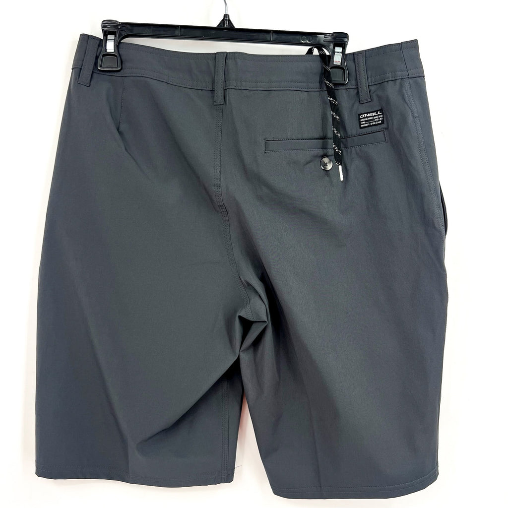 O'NEILL Mens Loaded 2.0 Hybrid Shorts Size 31 Charcoal Stretch Flat Front NWOT