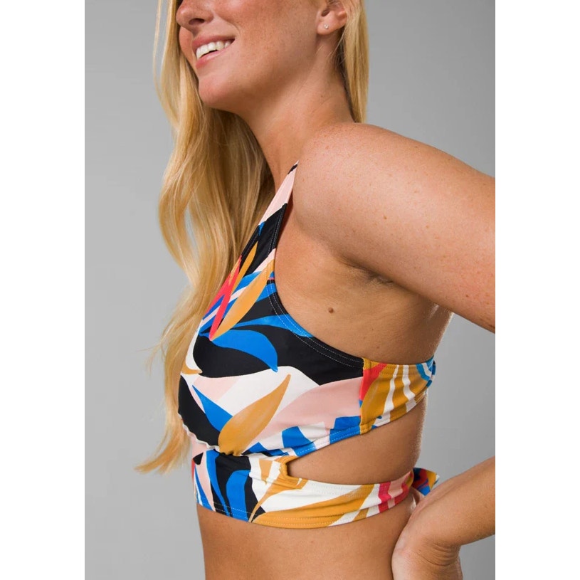 PRANA Women's Atalia Bikini Top XS Tropics Print Floral Racer Back NWT