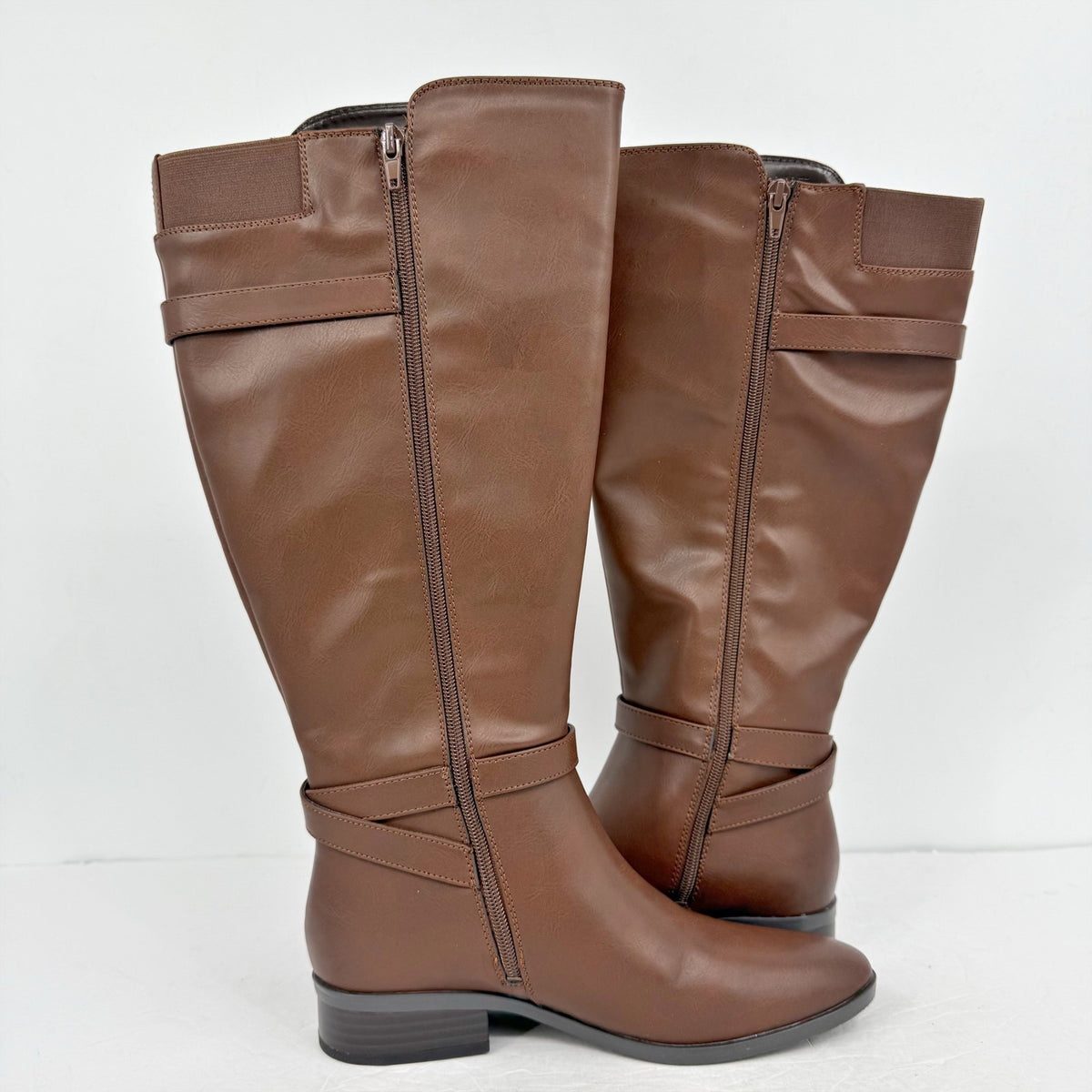 Naturalizer Womens Sahara Knee High Boots Size 8 M WIDE CALF Dark Brown NIB