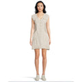 XCVI WEARABLES Austen Linen Mini Shirt Dress Large Grey Pigment Cotton Linen NWT