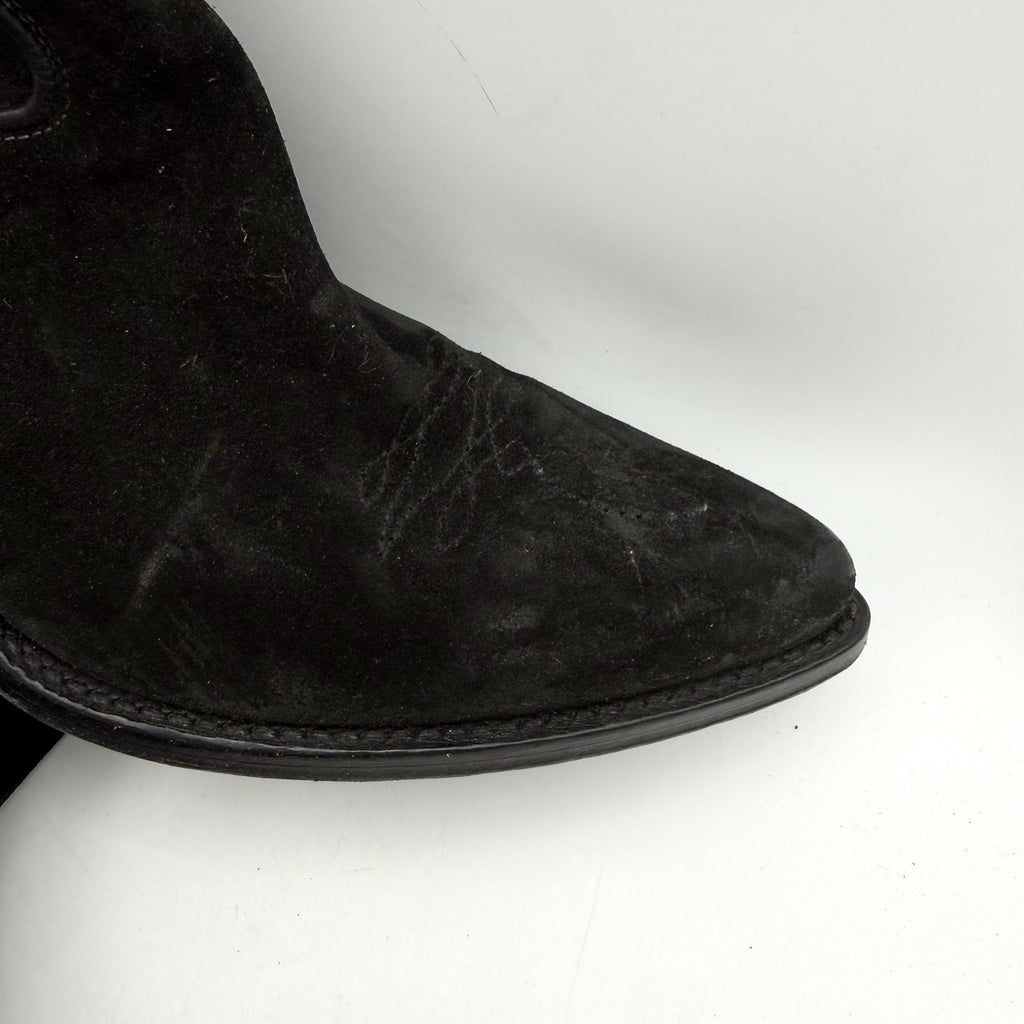 RE/DONE Womens 90s Western Knee High Boots EU 40 US 10 Black Suede EUC