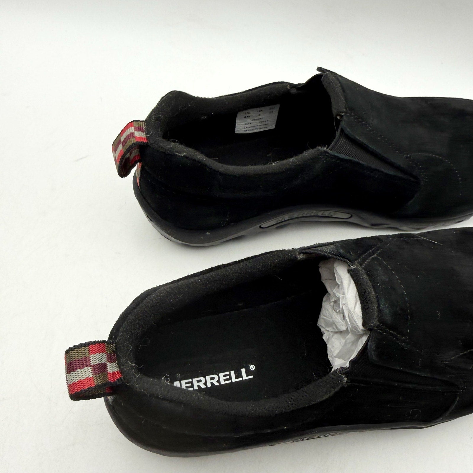 Merrell Kids Jungle Moc Sneaker US 4 EU 35 Black Suede Slip On Shoe NIB