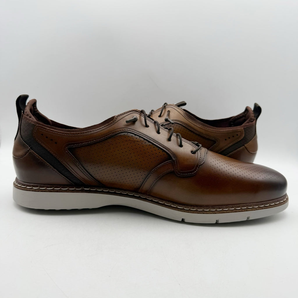Stacy Adams Mens Sync Slip-On Oxfords Size 15 Wide Brown Leather NWOB