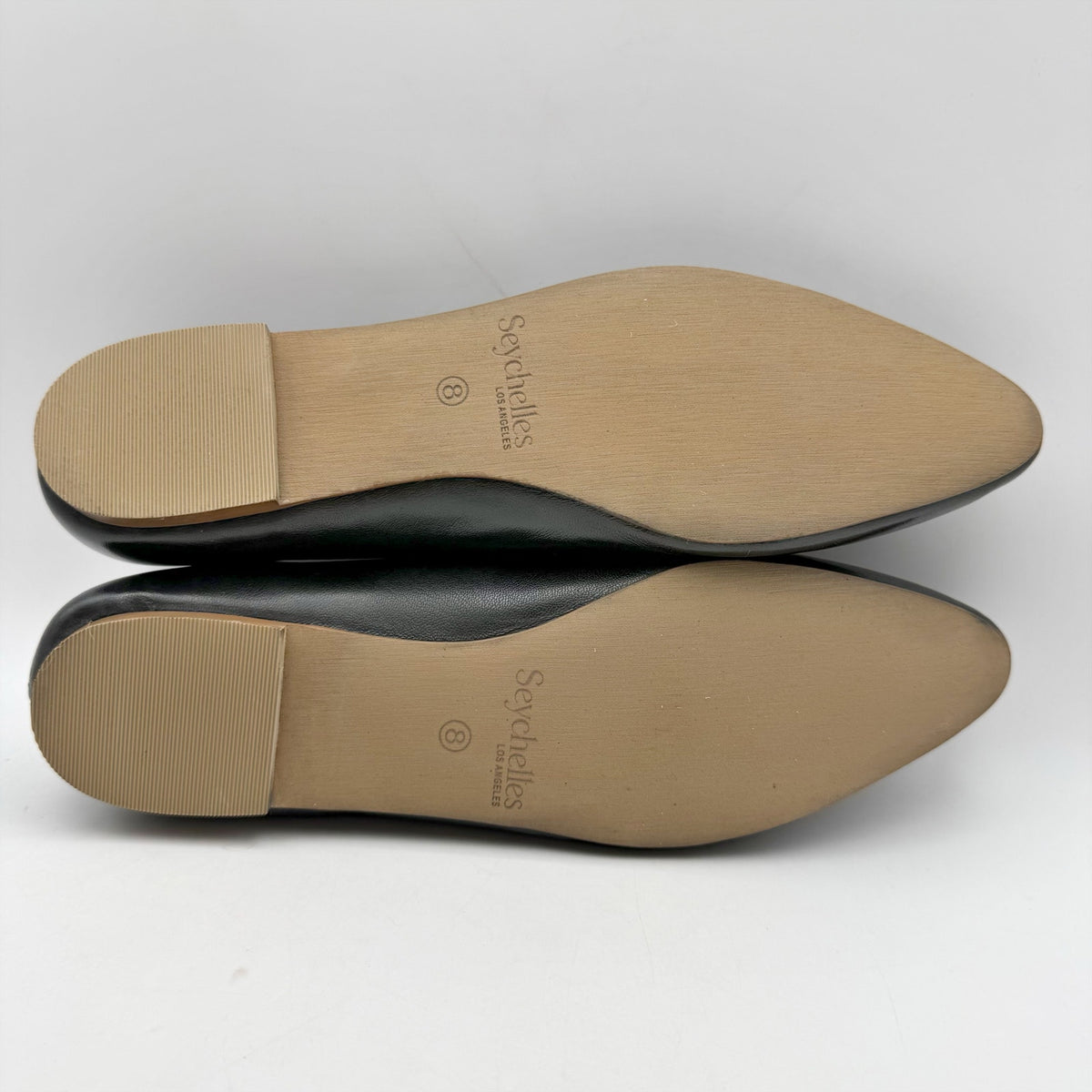 Seychelles Womens American Dreams Ballet Flats Size 8 Black Leather NIB