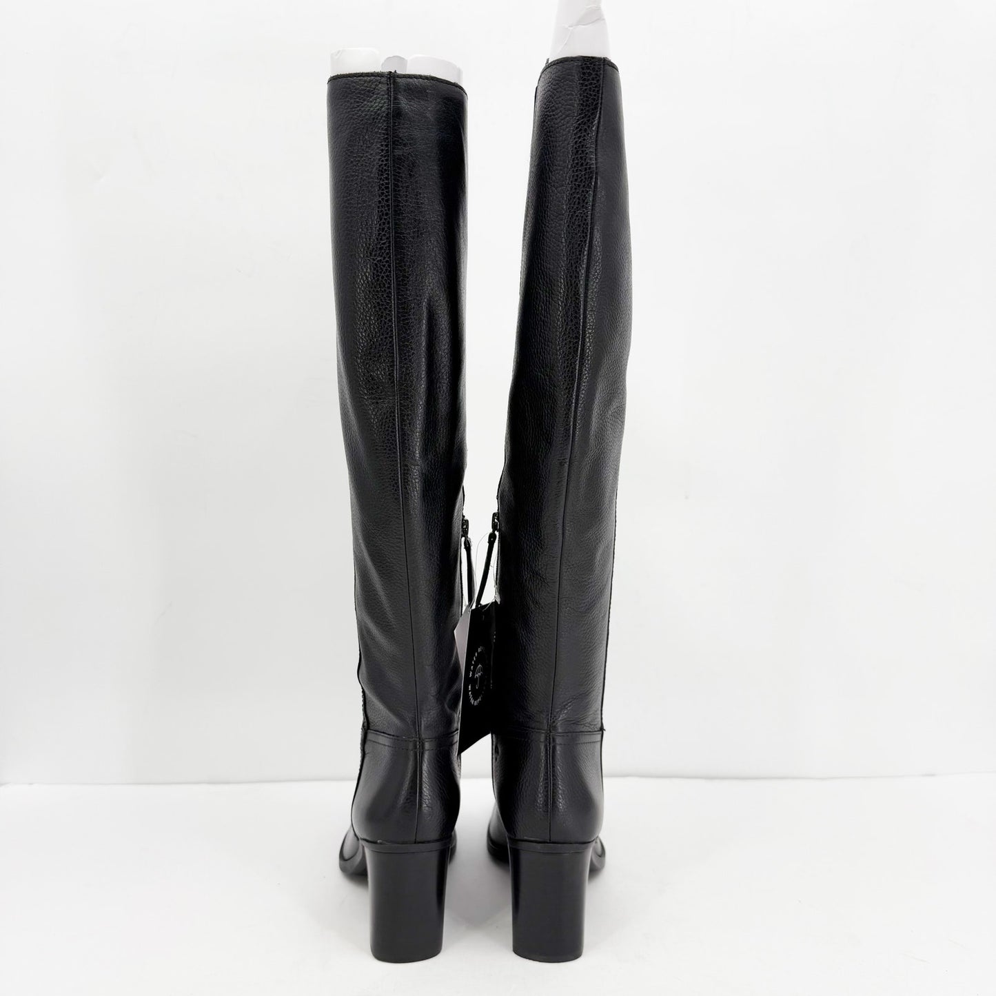 Naturalizer Womens Kyrie Heeled Knee High Boots US 8.5 Wide Black Leather NIB