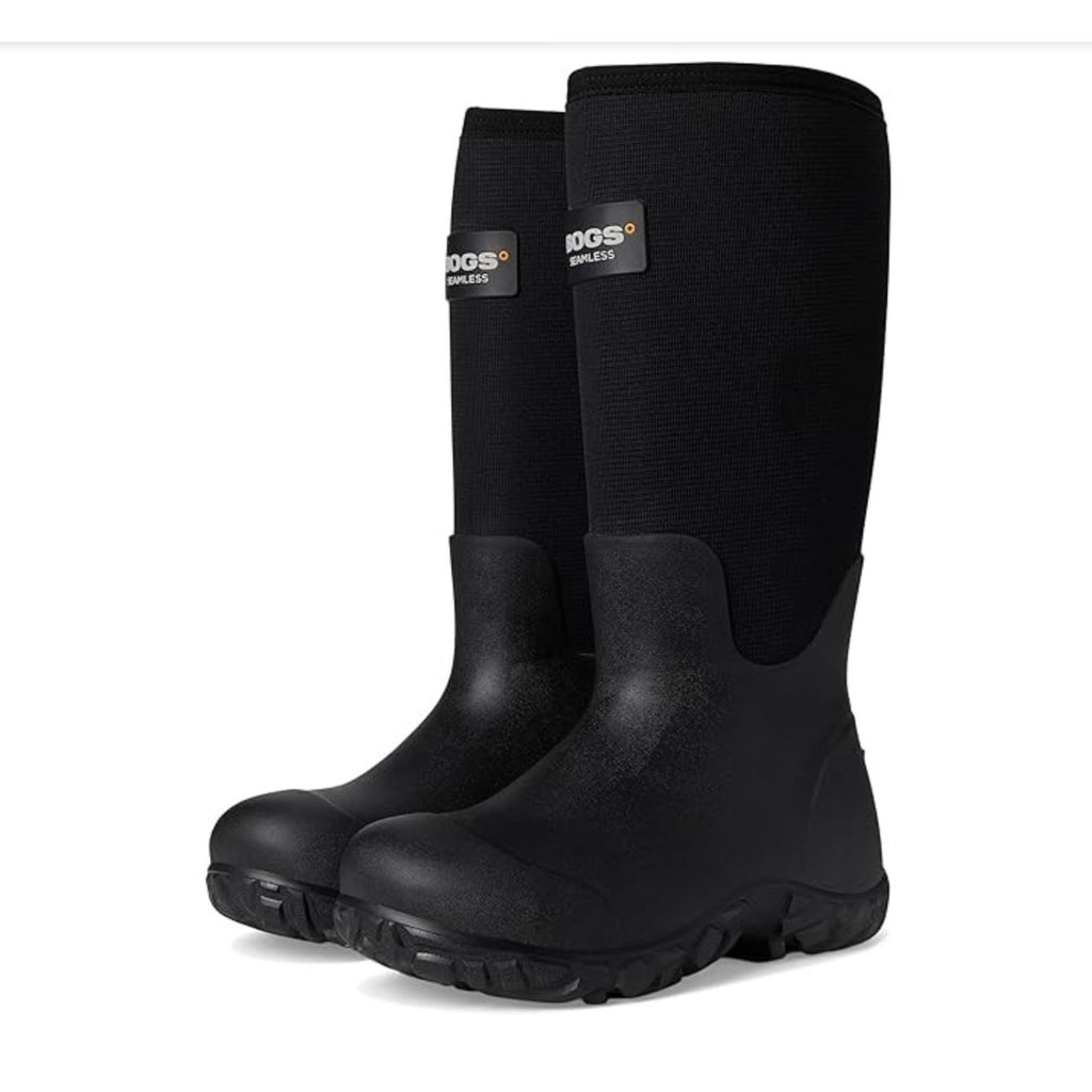 Bogs Men's Workman 17 Boots Size 9 EU 42 Black Comp Toe Insulated Waterproof NIB