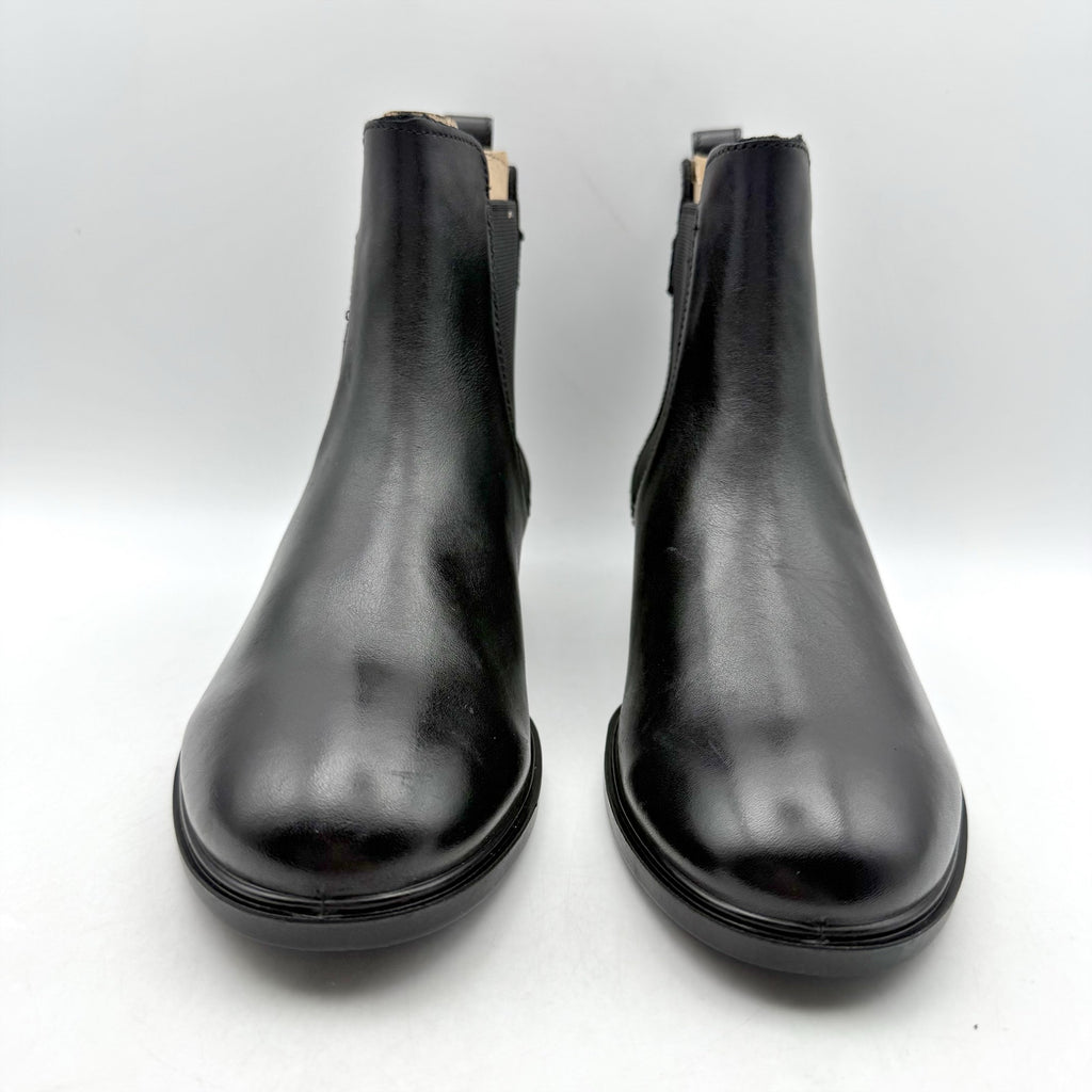 Ecco Womens Classic Chelsea Ankle Boots EU 38 US 7.5 Black Leather Buckle NIB