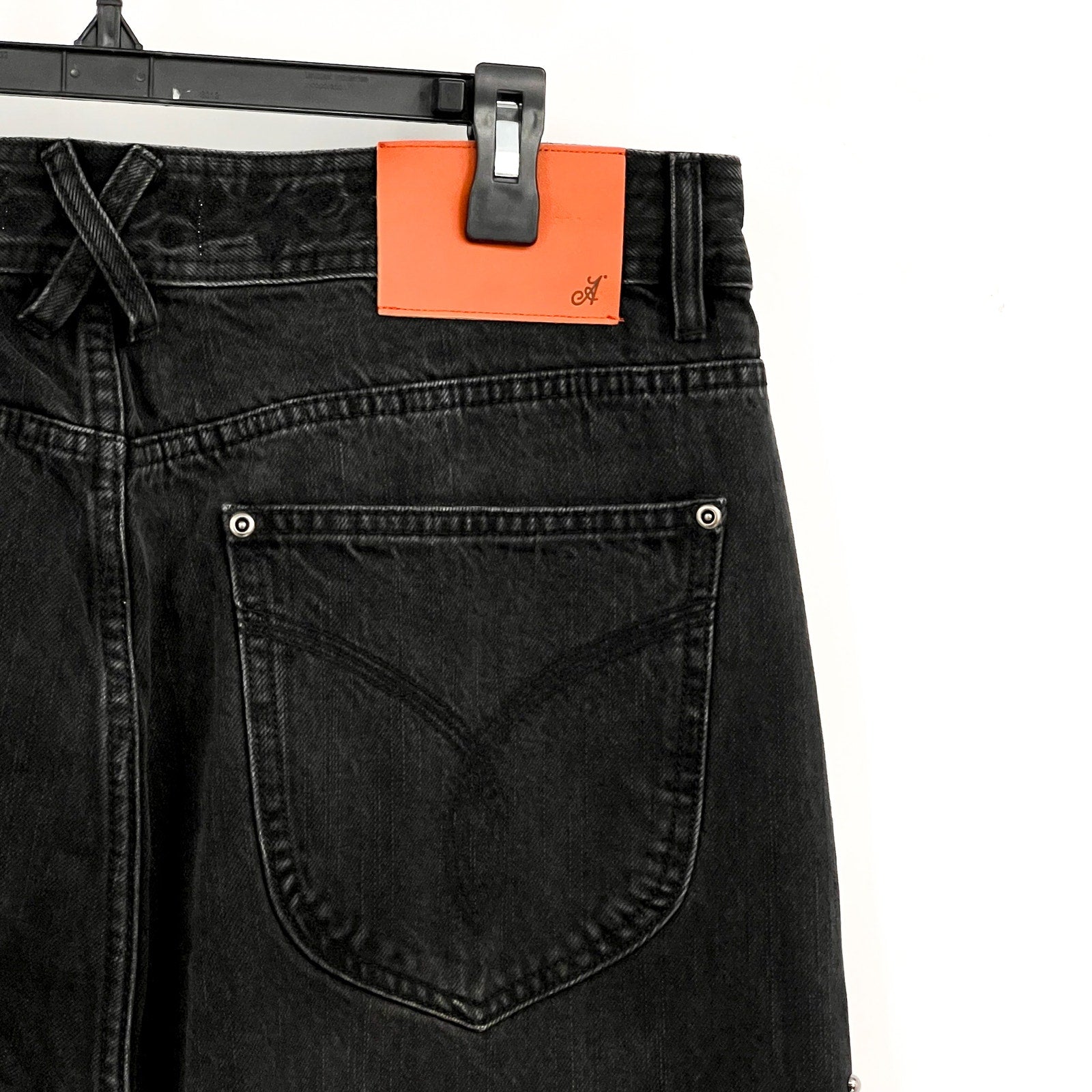 ADIDEM ASTERISKS Mens Rivet Chainstitch Selvedge Denim Jeans XL 40x32 Black NWOT