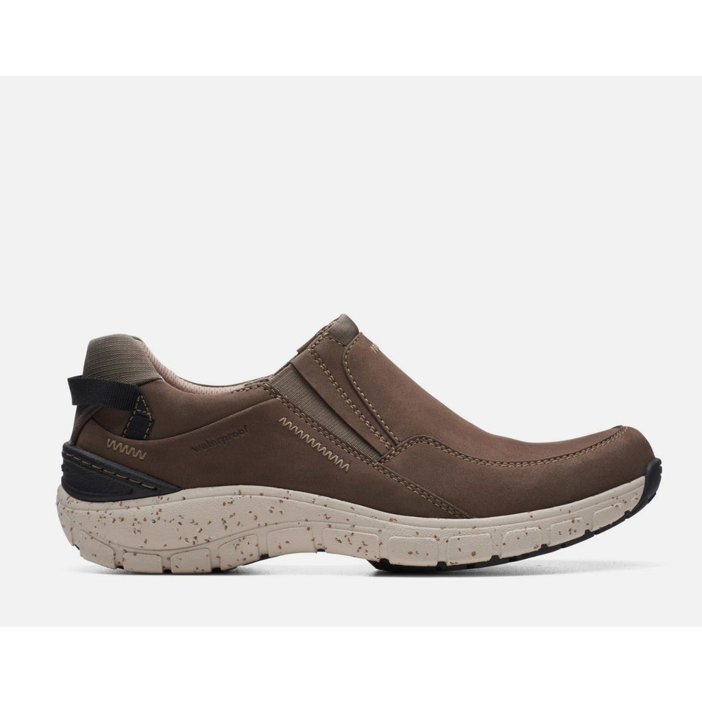 CLARKS Women's Wave Plateau Comfort Shoes Size 6.5M Tan Taupe Nubuck Slip On NIB
