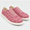 Spenco Womens Santa Maria Batik Sneakers Size 9.5 WIDE Pink Canvas Casual NIB