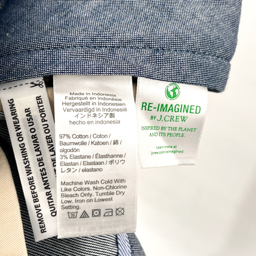 J.CREW Mens 484 Slim-fit Stretch Chino Pants 30x30 Tan Weathered Chino AR885 NWT