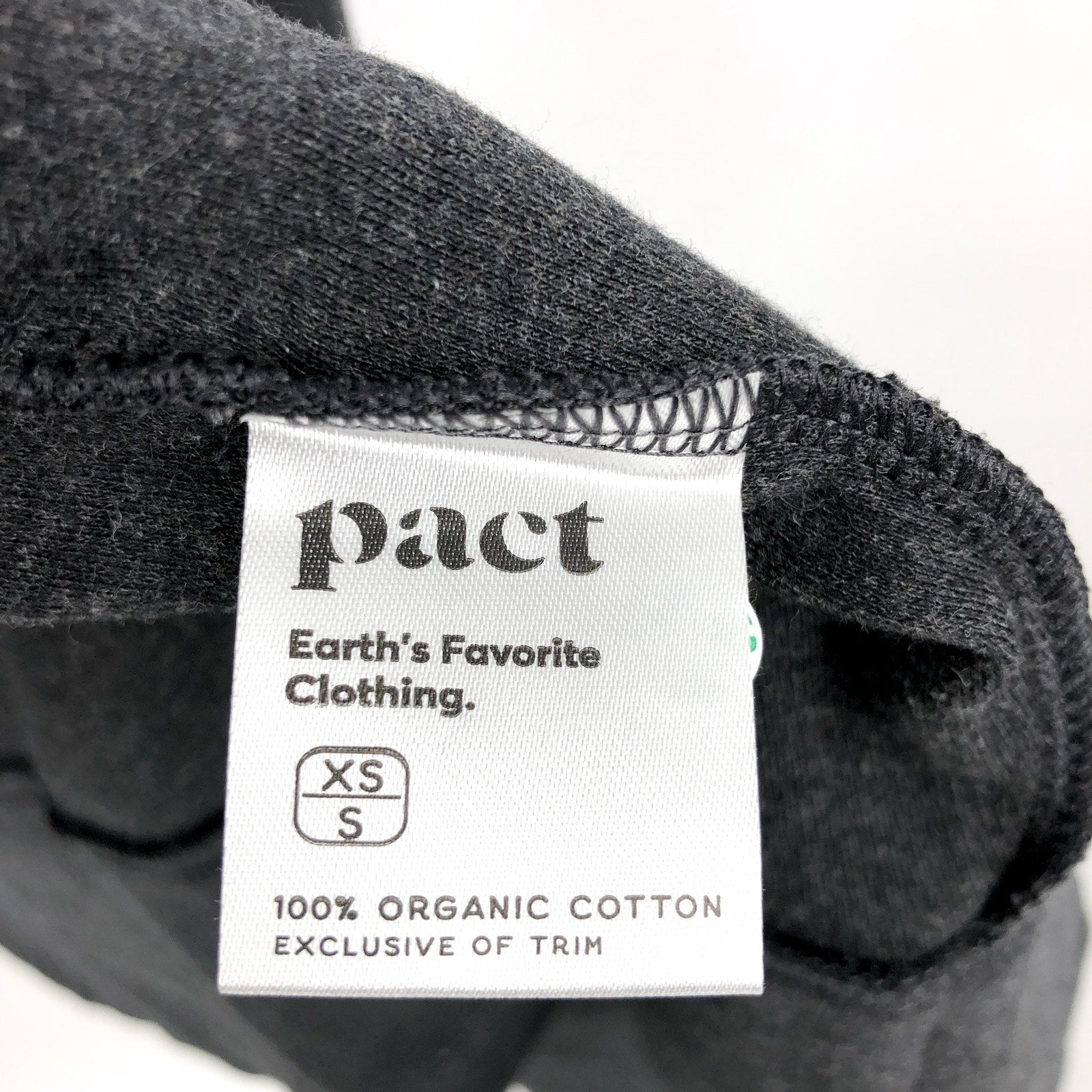 PACT Women' Airplane Wrap Cardigan XS-Small Gray Charcoal Heather Open Front NWT
