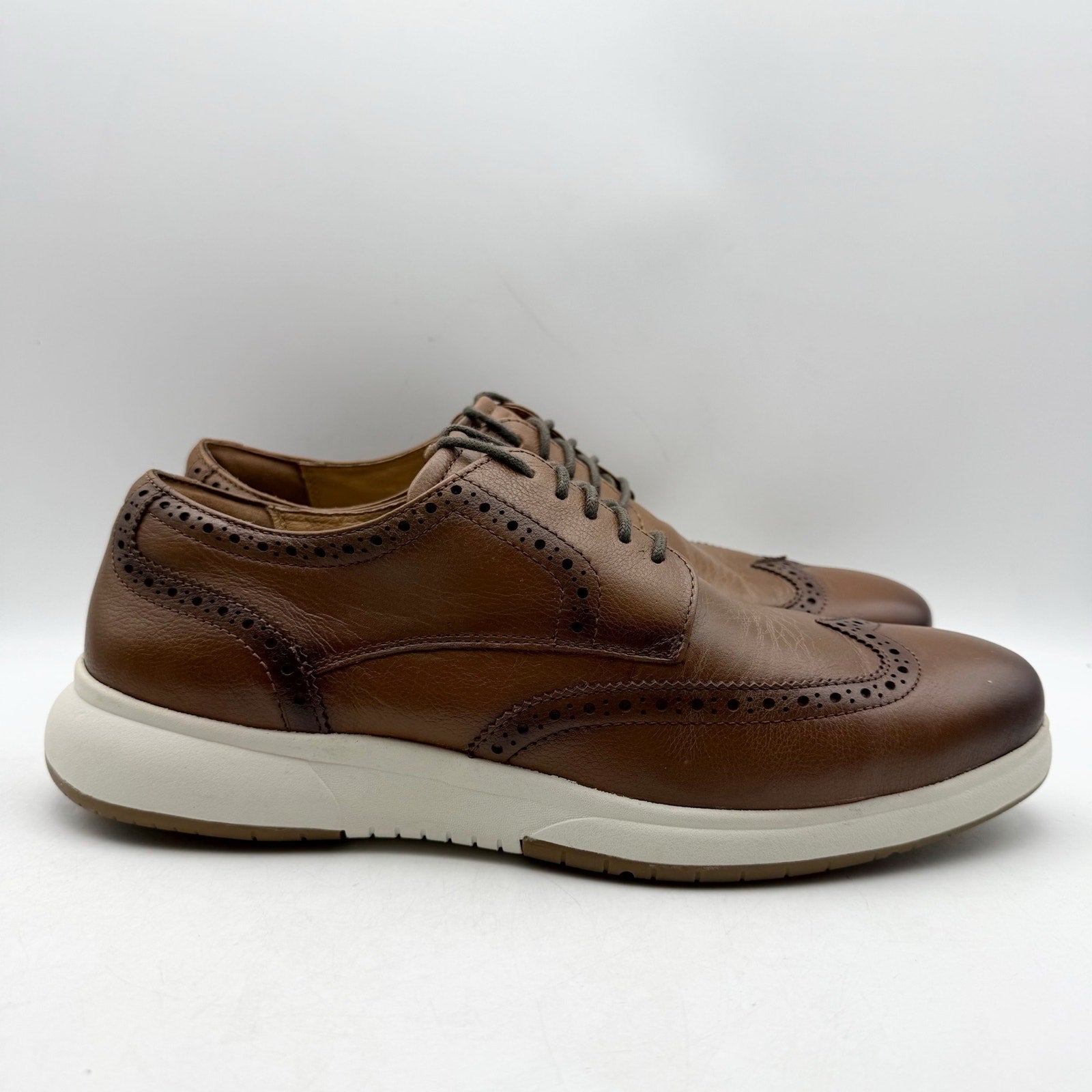 Florsheim Mens Flair Steel Toe Work Oxford Shoes US 10 M Brown Leather NWOB