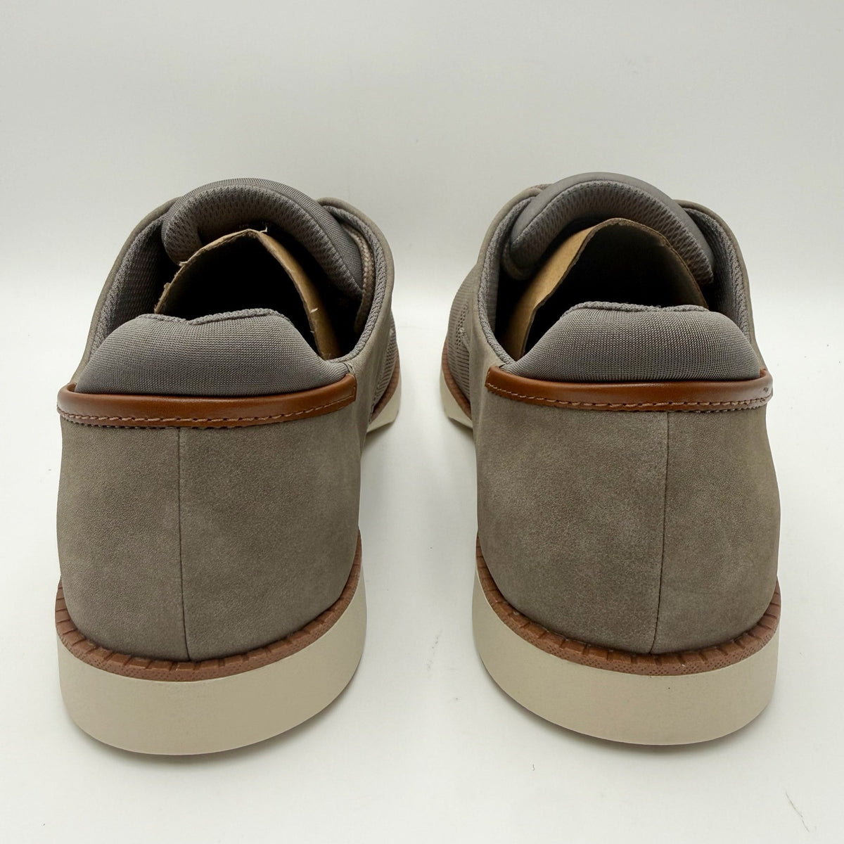 Dr. Scholls Mens Sync Oxford Shoes Size 13 M EU 47.5 Grey Knit Faux Leather NIB