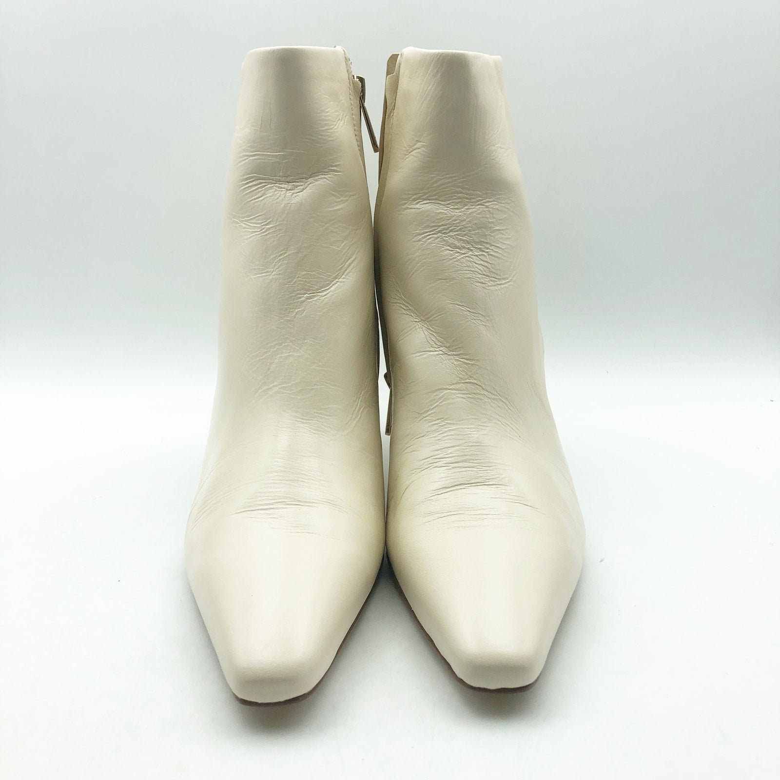 Sam Edelman Womens Saige 2 Ankle Boots US 7.5 M EU 38 White Cream Leather NWOB