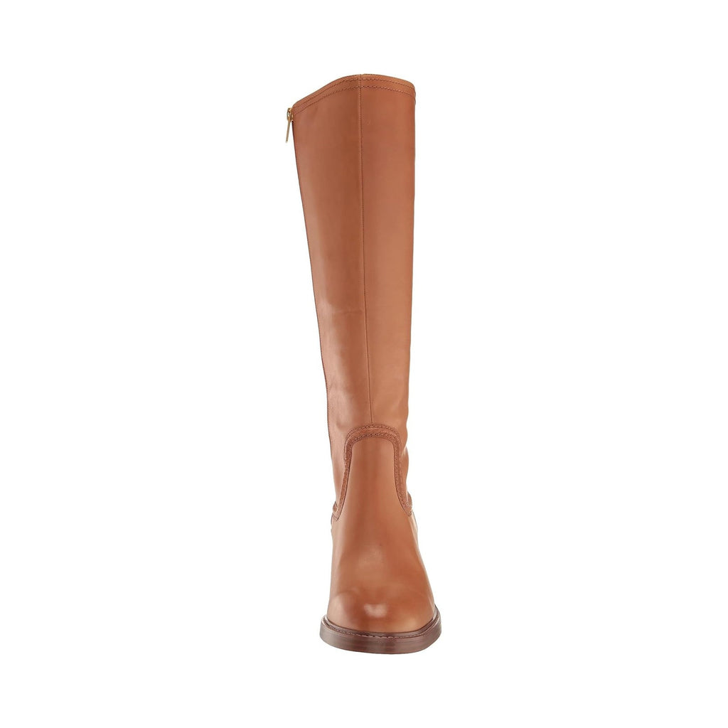 Vince Camuto Womens Vuliann Tall Heeled Boots US 5 M Brown Burnished Leather NIB