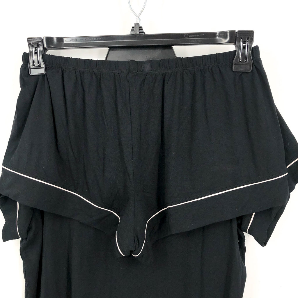 EBERJEY Gisele Relaxed Short PJ Set Medium Black Pink Sorbet TENCEL Modal NWT