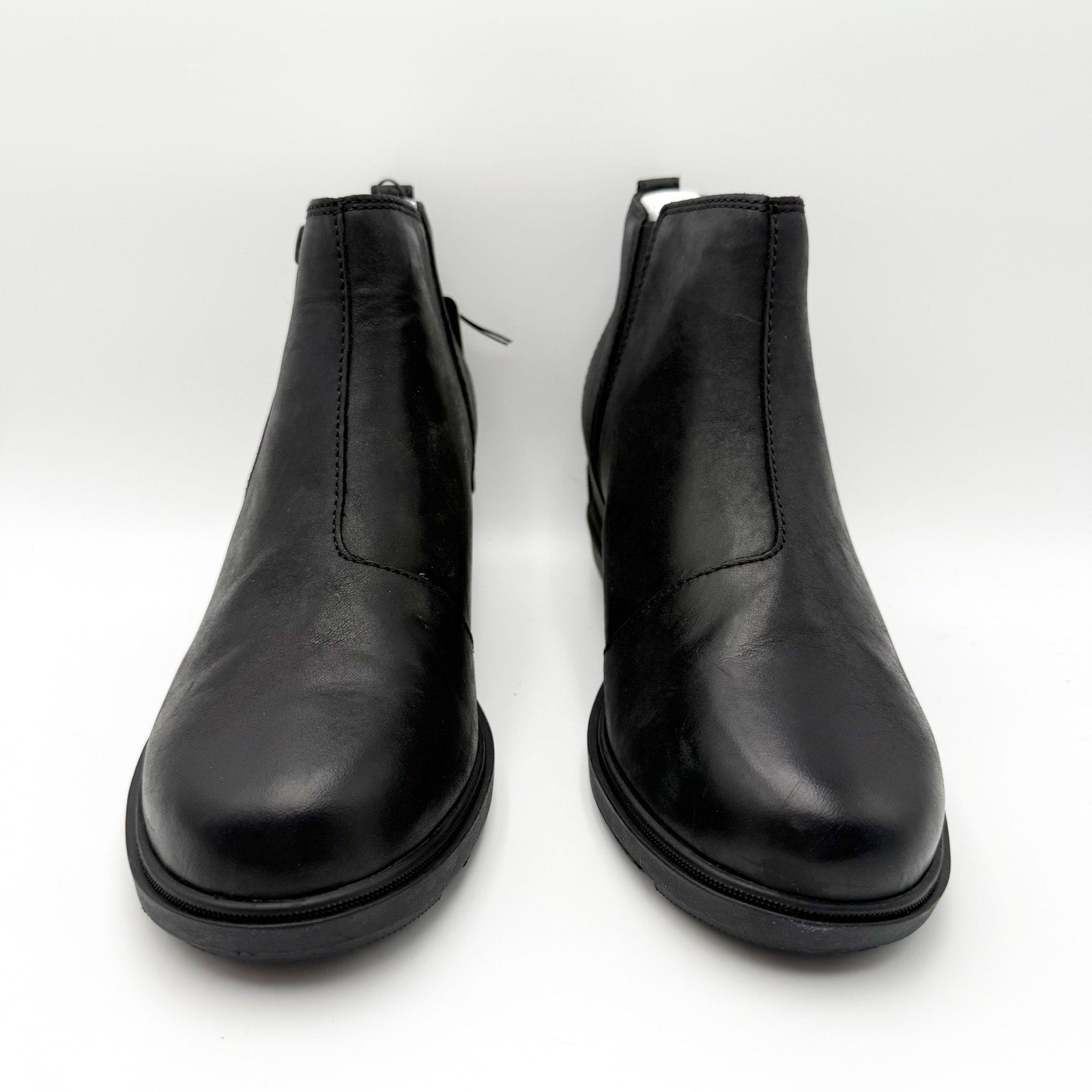 Sorel Womens Evie ll Chelsea Ankle Bootie US 10 Black Leather Waterproof NIB