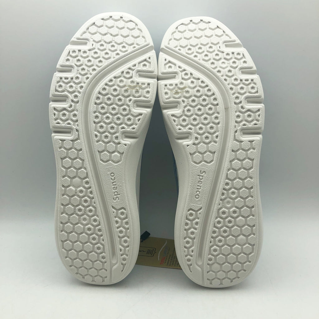Spenco Womens Pure Love Knit Casual Sneakers Size 9.5 WIDE Fog Blue NIB