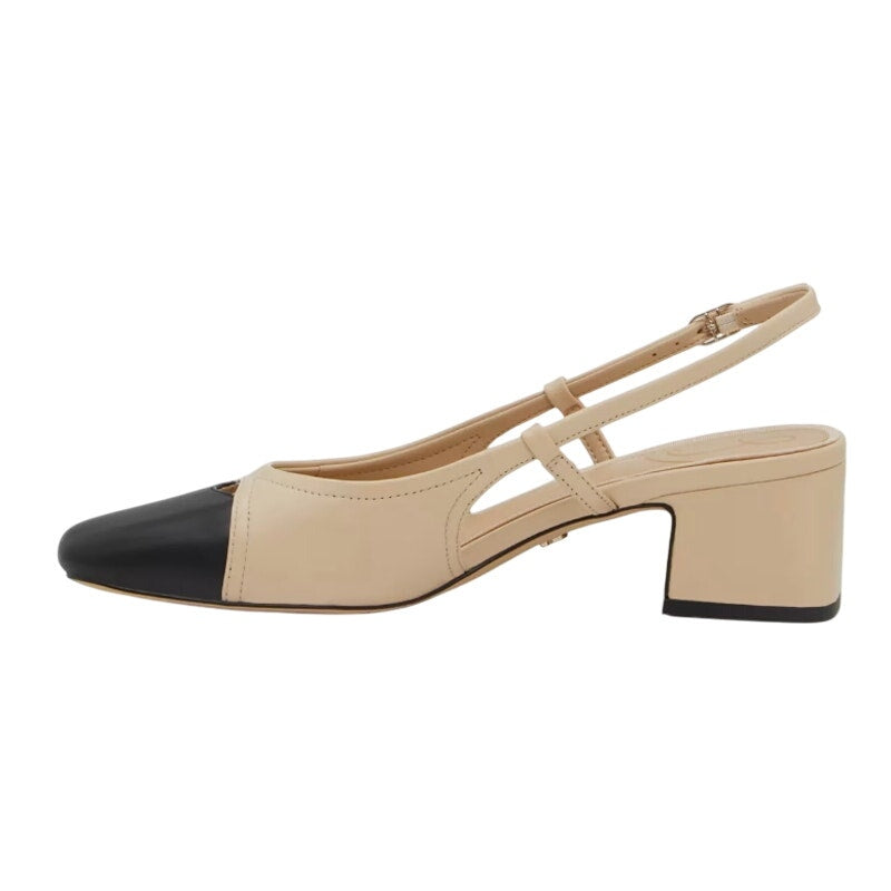 Sam Edelman Womens Tarra Slingback Pumps US 6 M Tan Black Leather NIB