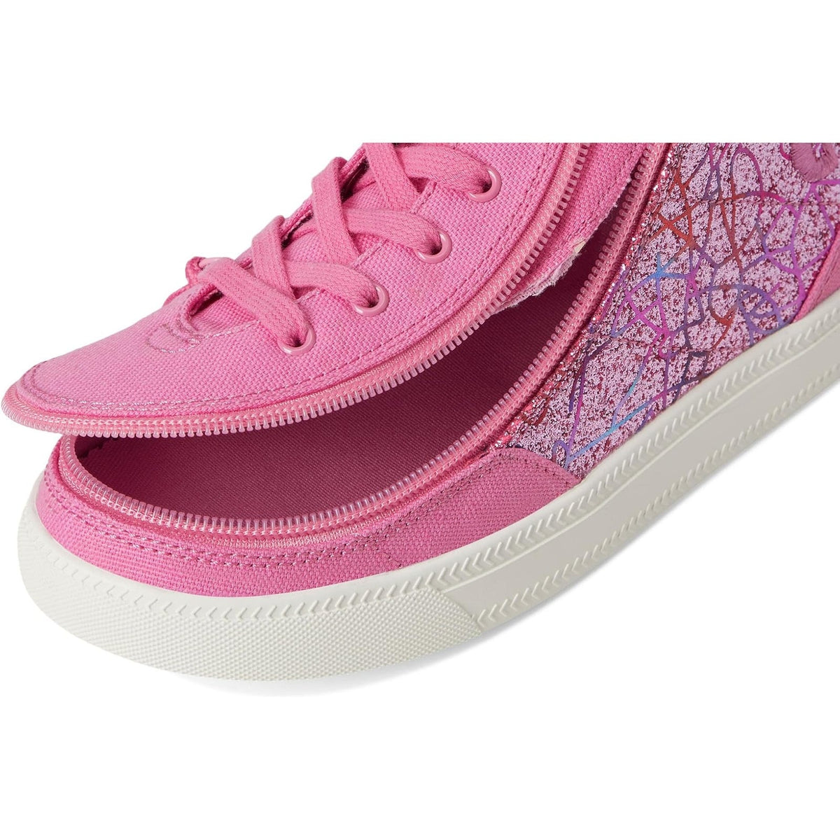 BILLY Footwear Kids Classic Lace High Sneakers Size 7 Big Kid Pink Print NWOB