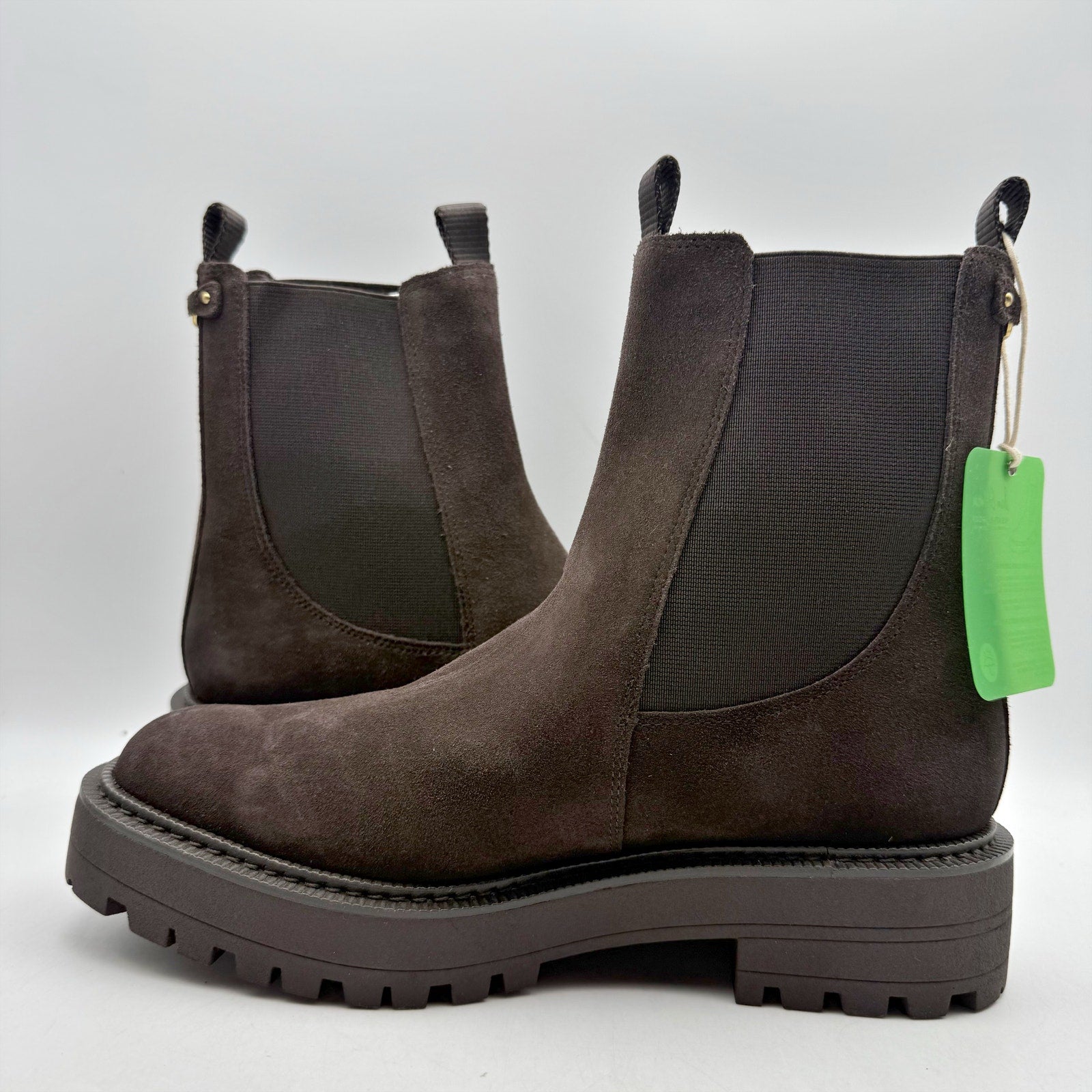 Sam Edelman Womens Laguna Ankle Chelsea Boot US 8.5 Brown Suede Waterproof NWOB