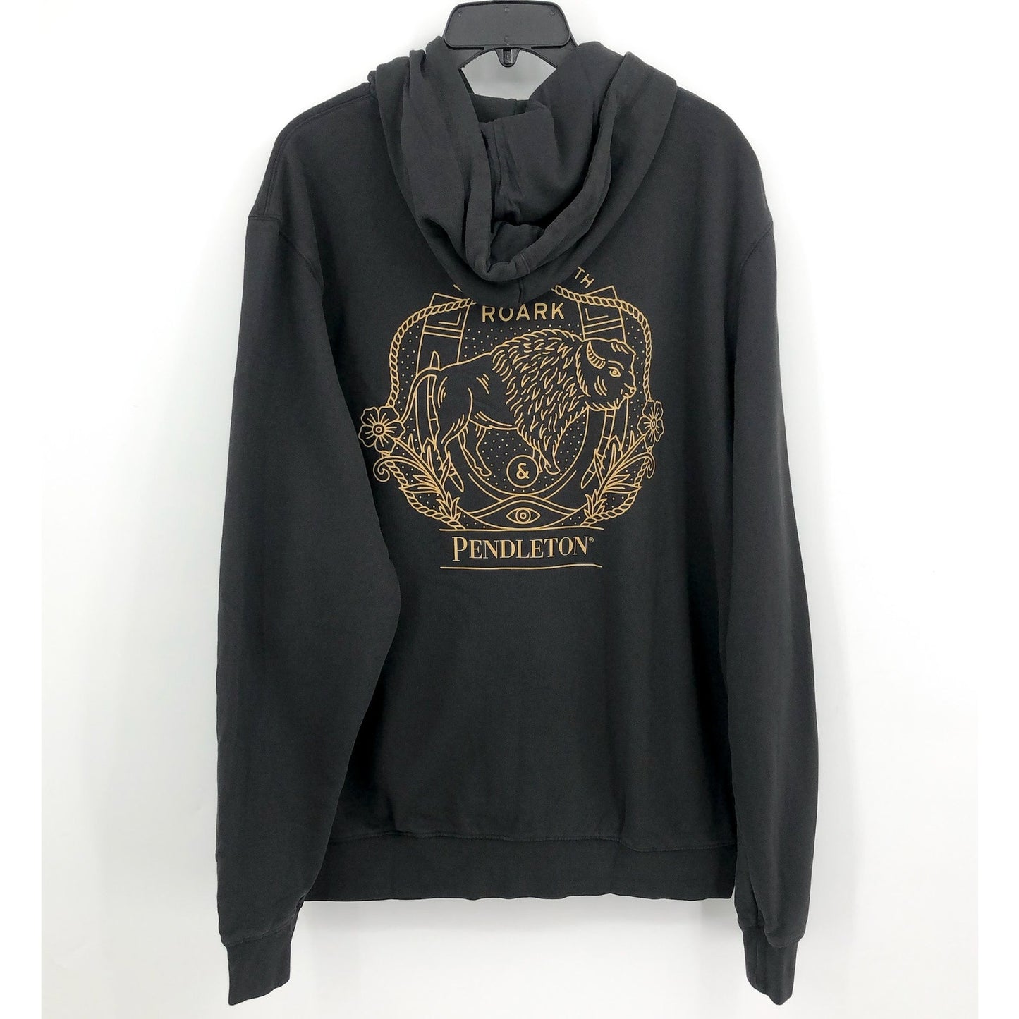 ROARK X PENDLETON Bison Graphic Hoodie Sweatshirt XL Black NWT