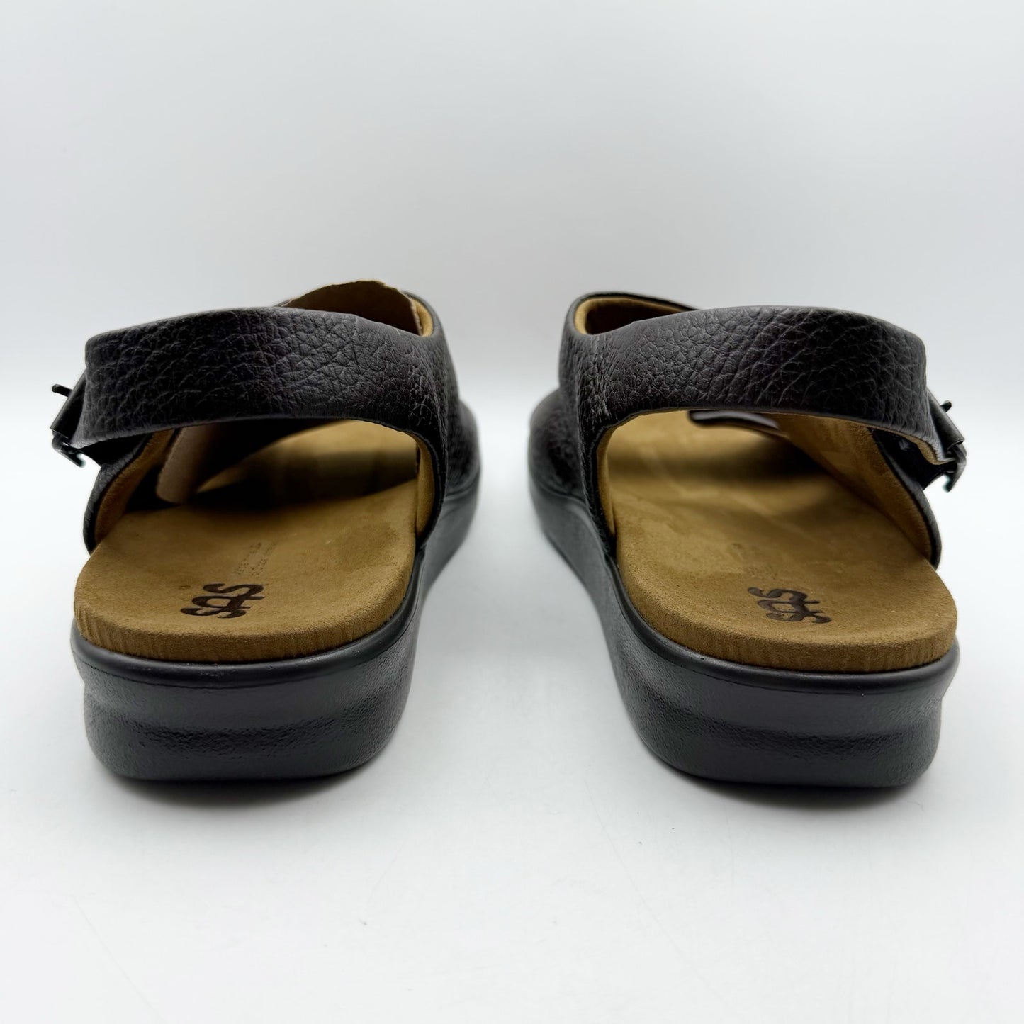 SAS Mens Bravo Adjustable Comfort Sandals US 11 Wide Brown Leather NIB