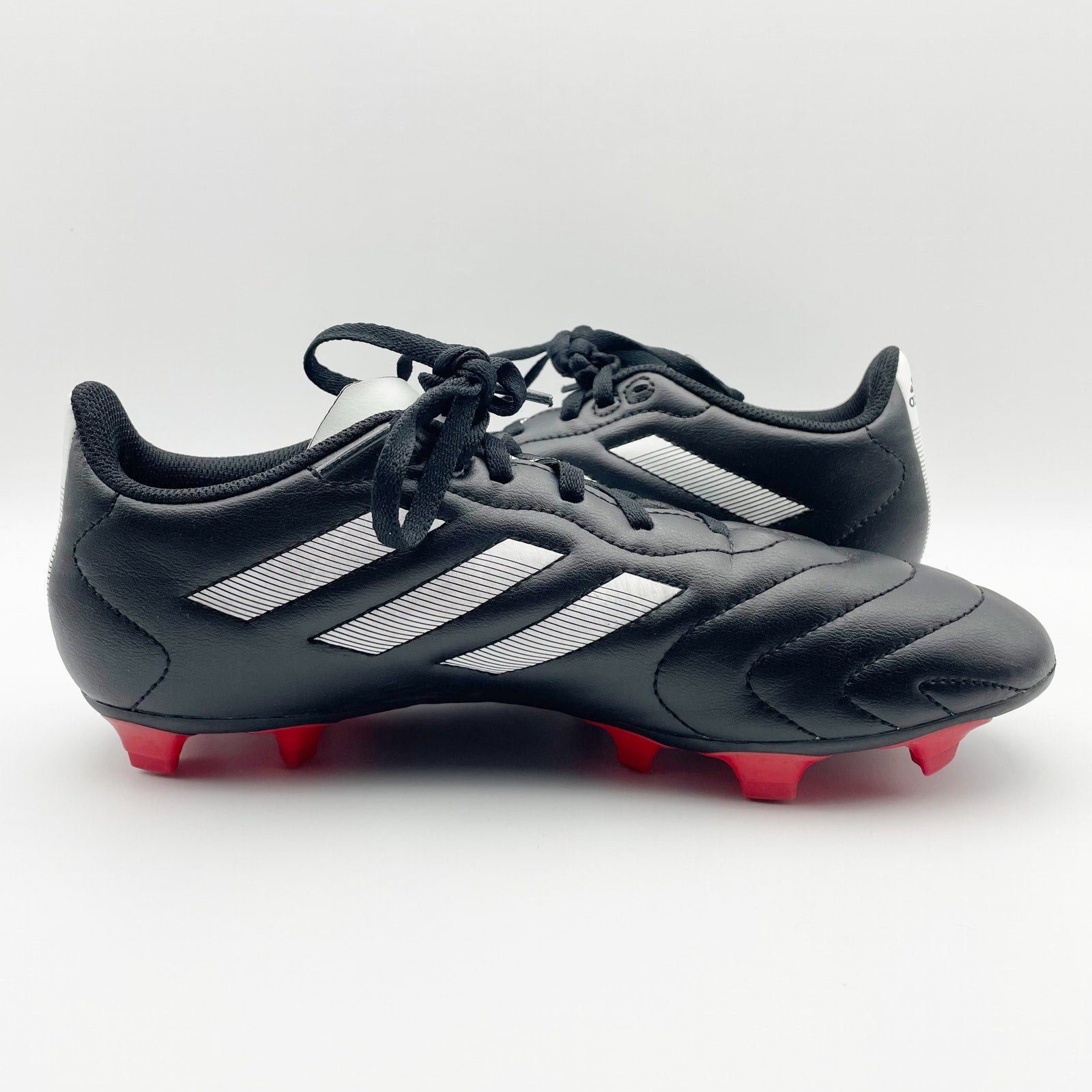 Adidas Mens Goletto VIII Soccer Cleat US 12 Fr 46 2/3 Black Red Firm Ground NWOB