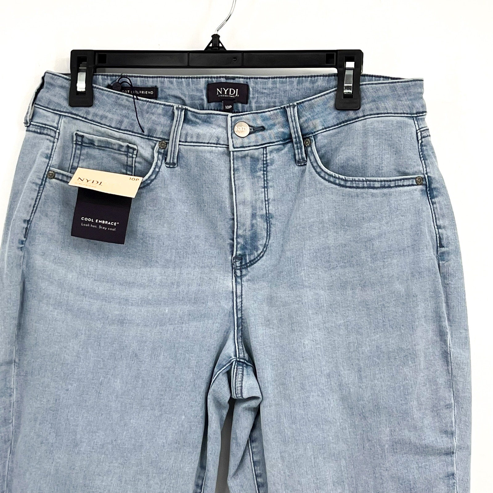 NYDJ Womens Margot Girlfriend Jeans Size 8 PETITE Kingston Blue NWT