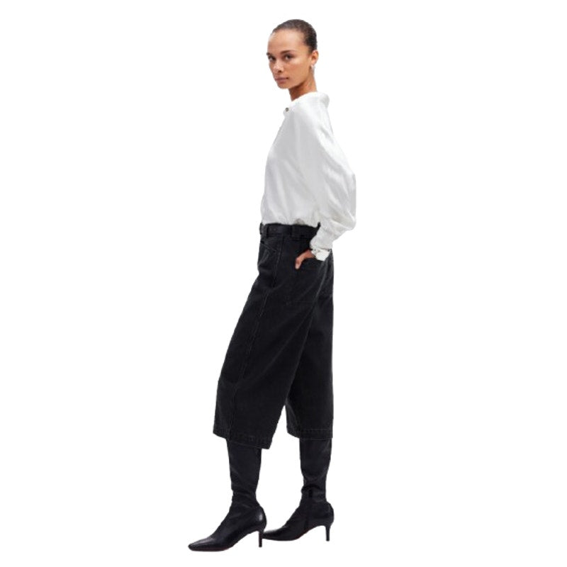 MADEWELL Women's Denim Culottes Size 31 US 10 Black Johnston High Rise NT218 NWT