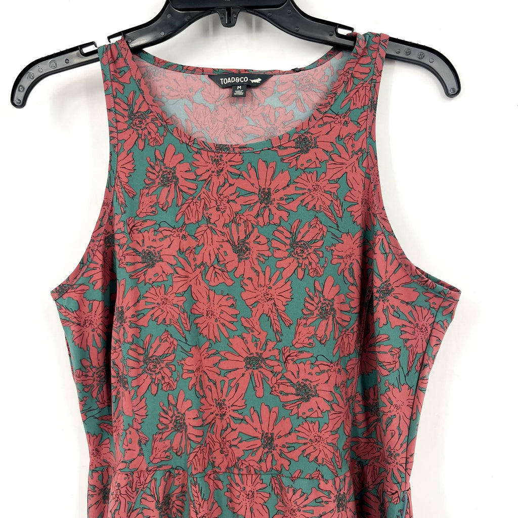 TOAD & CO Women's Sunkissed Maxi Dress Medium Pink Gray Sleeveless UPF NWT
