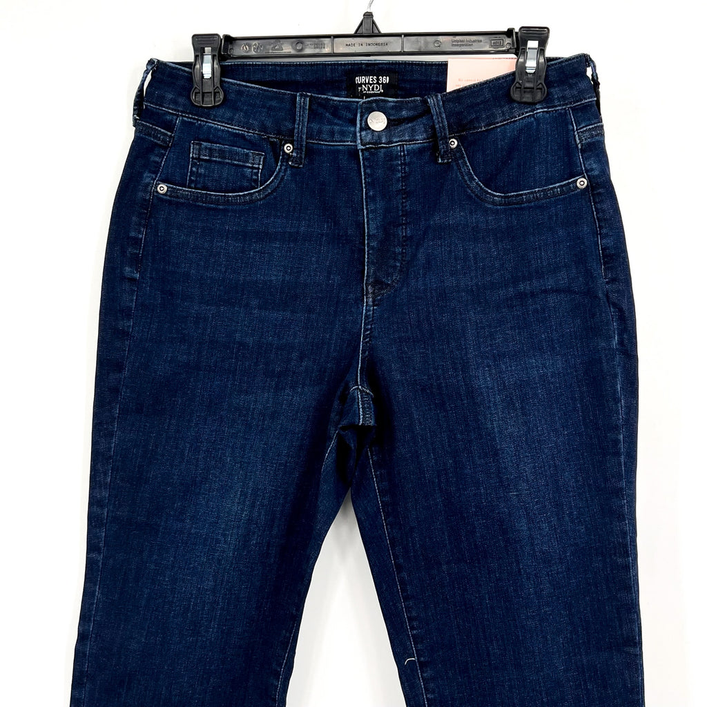 NYDJ Curves 360 Womens Slim Straight Crop Jeans Size 4 Mesquite Blue NWT