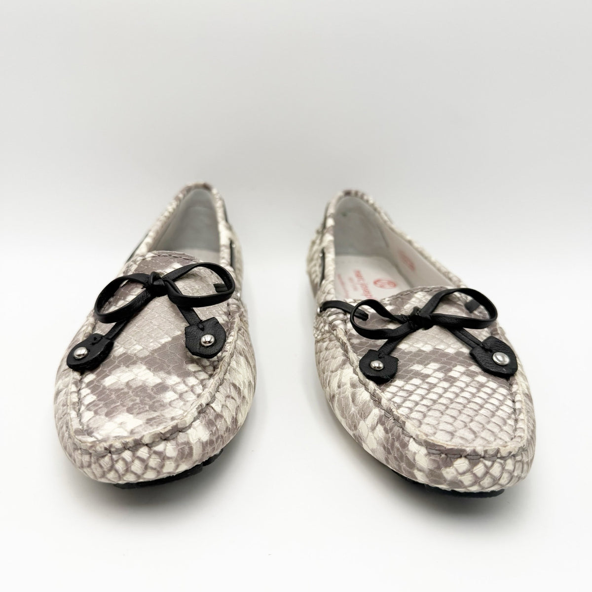 Marc Joseph NY Womens Cypress Hill Loafers Size 5.5 M Grey White Leather NWOB