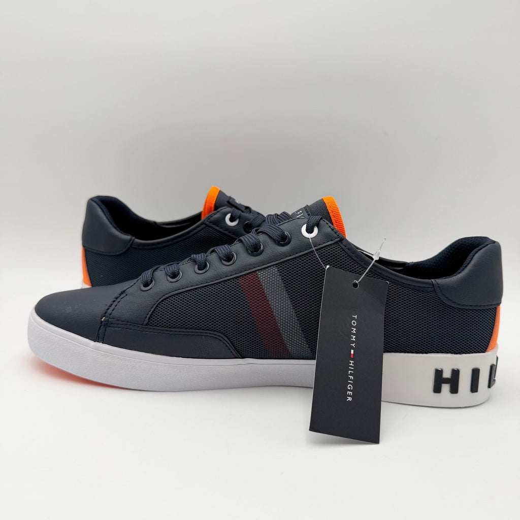 Tommy Hilfiger Mens Rojo Low Sneakers Size 11.5 Navy Blue White NWOB
