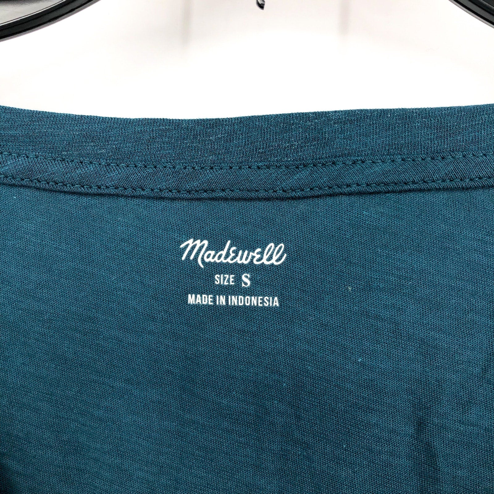 MADEWELL Women's Whisper Cotton V Neck Tank Top Small Mineral Blue NWT MD045