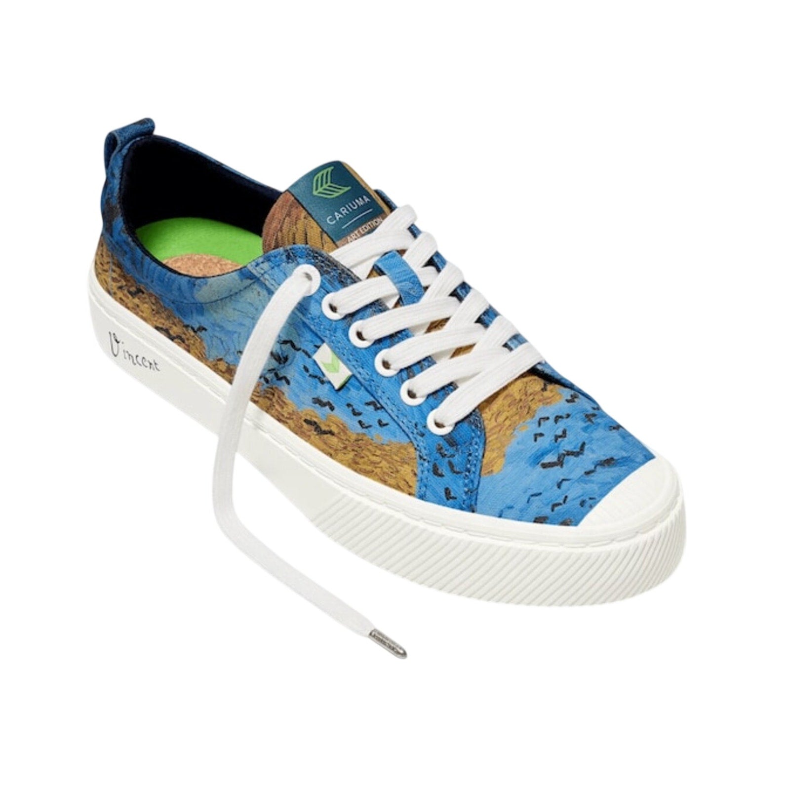 Cariuma X Van Gogh Womens VGM OCA Low Sneaker US 9 Blue Wheatfield Canvas NIB