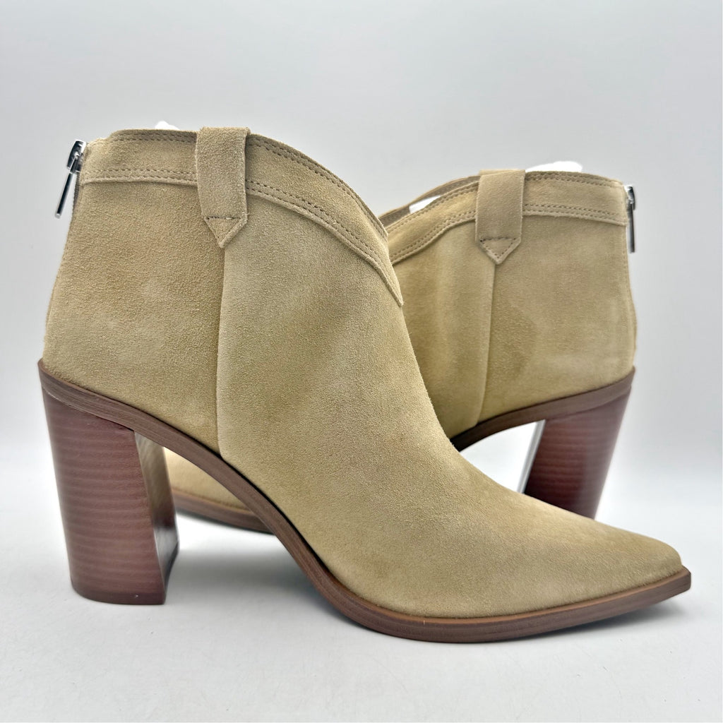 Vince Camuto Womens Wellinda Ankle Bootie Size 11 Tan Suede Heel Ankle Boot NWOB