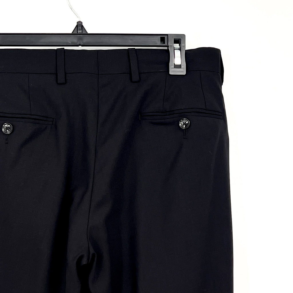 TED BAKER Men's Jim CT Dress Pants 31R Black Flat Front 100% Wool NWT