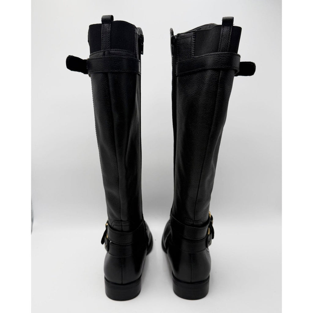 Naturalizer Womens June Knee High Riding Boots Size 7 EU 37 Black Leather NWOB