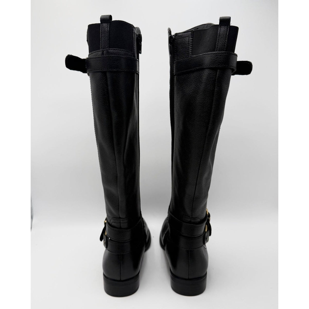 Naturalizer Womens June Knee High Riding Boots Size 7 EU 37 Black Leather NWOB